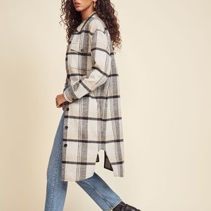 Reformation long shacket